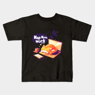 Catnap on the Job Kids T-Shirt